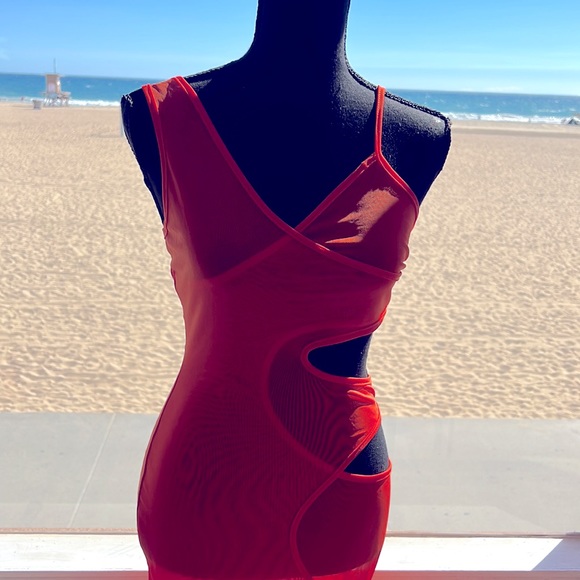 Sheer cutout swim coverup - Picture 7 of 8